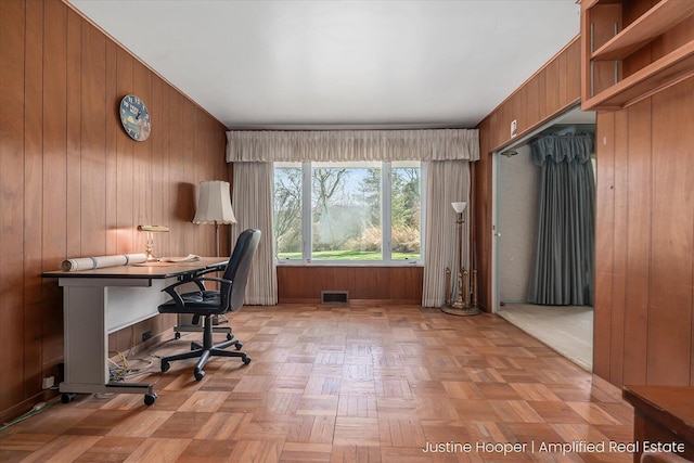 1220 W Green St, Hastings, MI 49058 - office with wooden walls and visible vents