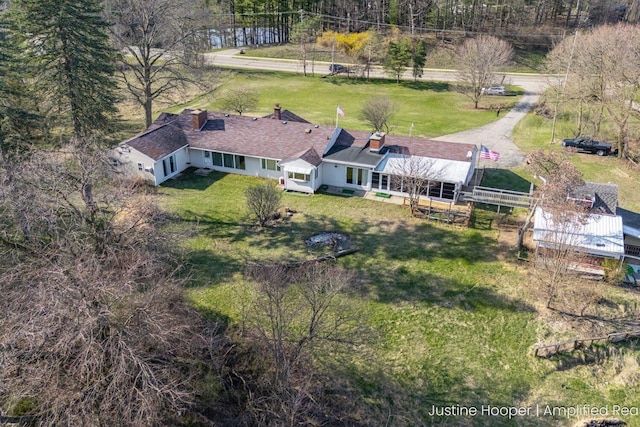 1220 W Green St, Hastings, MI 49058 - drone / aerial view