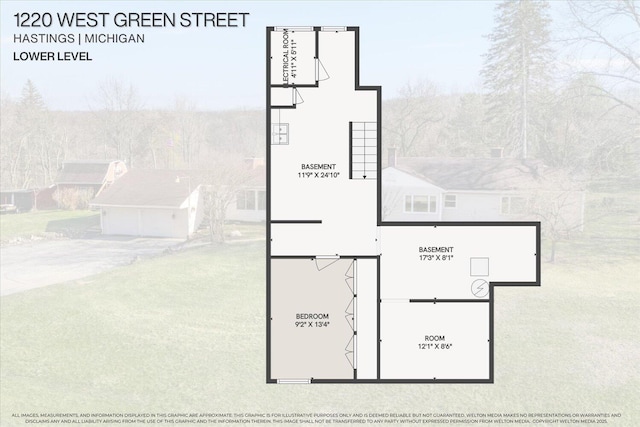 1220 W Green St, Hastings, MI 49058 - floor plan