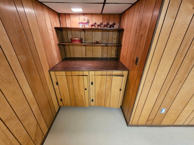 interior details with wood walls