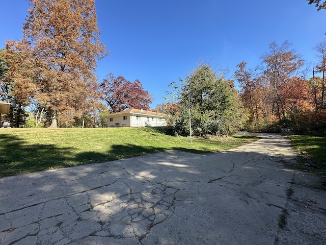 exterior space with a lawn