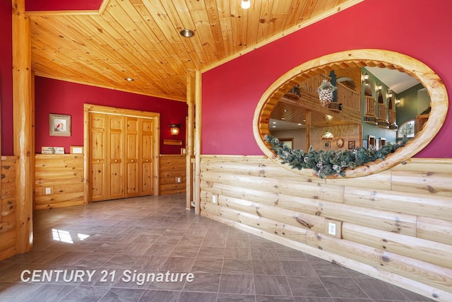 4285 N Iva Rd, Hemlock, MI 48626 - entrance foyer featuring wood ceiling