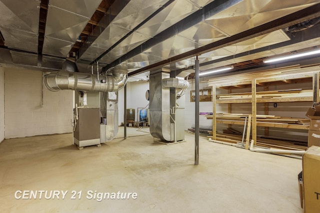 4285 N Iva Rd, Hemlock, MI 48626 - unfinished basement featuring heating unit