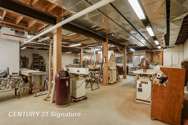 4285 N Iva Rd, Hemlock, MI 48626 - unfinished basement featuring a workshop area