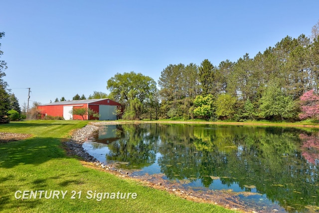 4285 N Iva Rd, Hemlock, MI 48626 - water view with a pole building