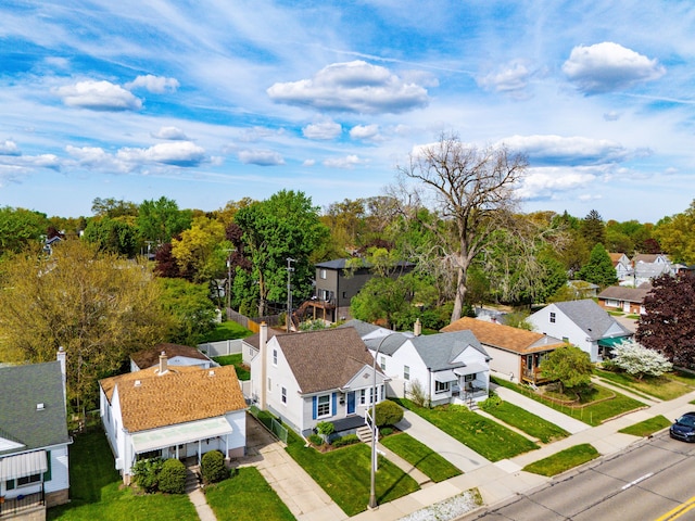 aerial perspective of suburban area