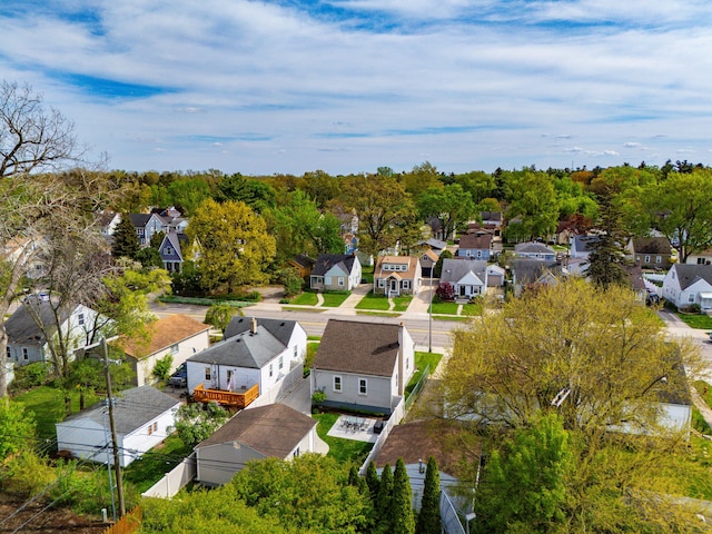 aerial perspective of suburban area