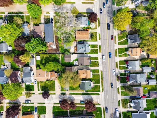 aerial view of residential area