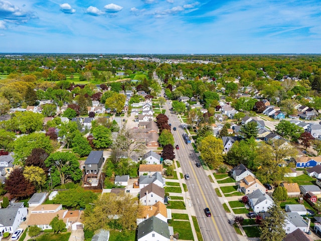 aerial perspective of suburban area