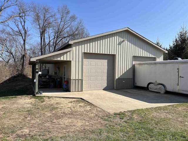 garage featuring a detached garage