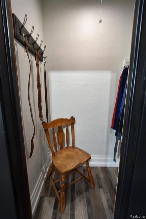 interior space with wood finished floors