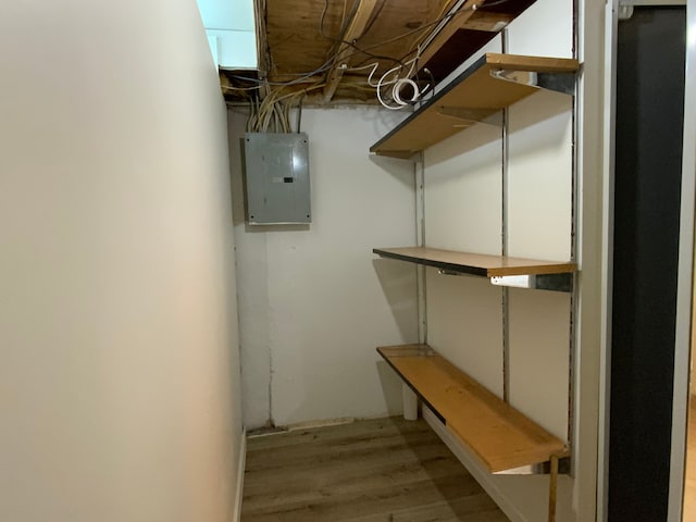 storage area featuring electric panel
