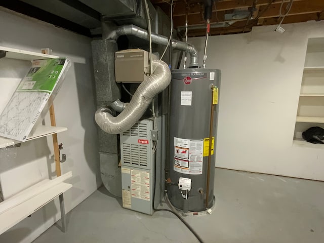 utilities featuring gas water heater