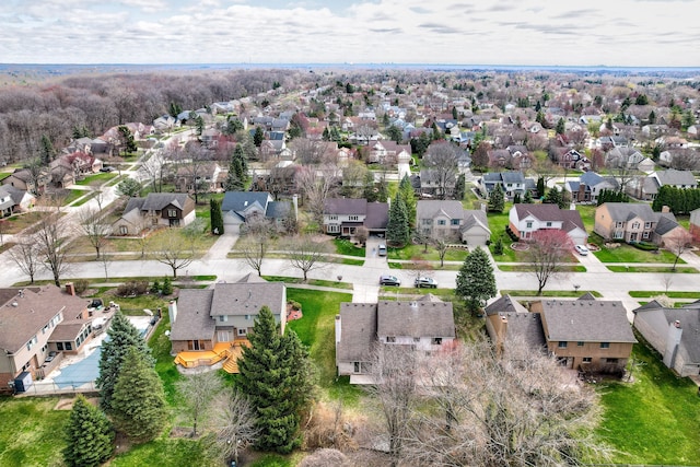 drone / aerial view featuring a residential view