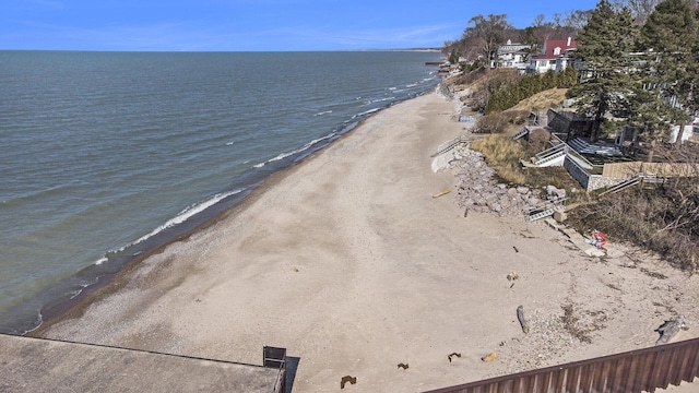 water view featuring a beach view
