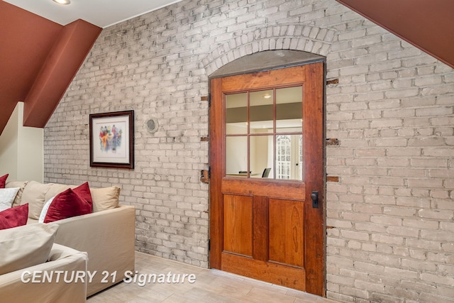 105 Parkwood Ct, Bay City, MI 48706 - interior space with brick wall