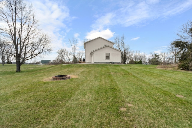 14204 Northmoor Dr, Cement City, MI 49233 - view of yard with an outdoor fire pit