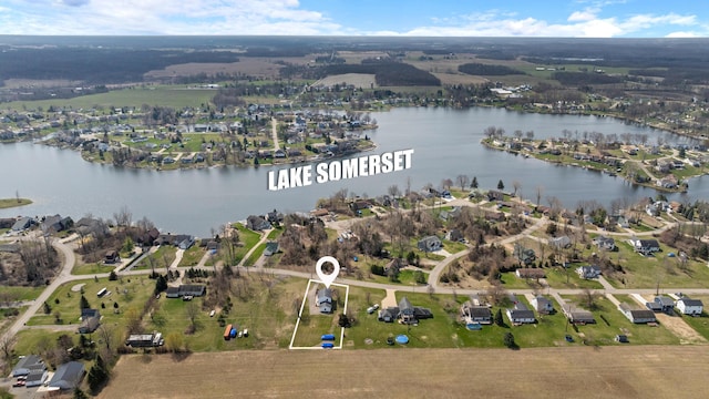 14204 Northmoor Dr, Cement City, MI 49233 - birds eye view of property with a residential view and a water view
