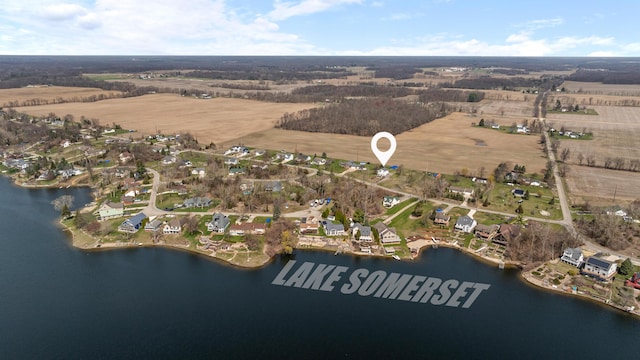 14204 Northmoor Dr, Cement City, MI 49233 - aerial view featuring a water view and a residential view