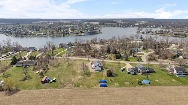 14204 Northmoor Dr, Cement City, MI 49233 - drone / aerial view with a water view and a residential view