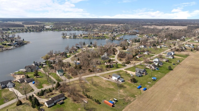 14204 Northmoor Dr, Cement City, MI 49233 - bird's eye view featuring a residential view and a water view