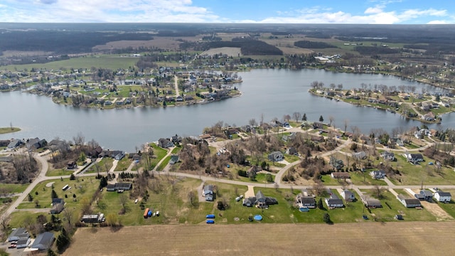 14204 Northmoor Dr, Cement City, MI 49233 - birds eye view of property with a water view and a residential view