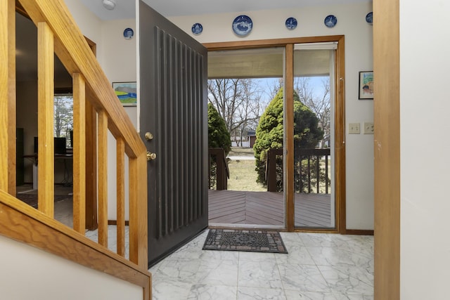 3755 Oak Dr, Ypsilanti, MI 48197 - doorway to outside with marble finish floor
