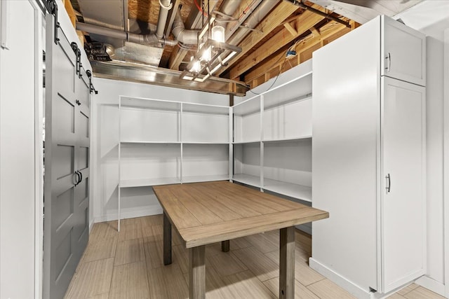 view of storage area