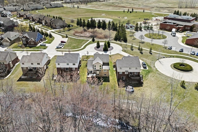 drone / aerial view with a residential view
