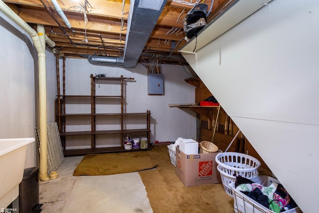 6051 Homestead Pl, Grand Blanc, MI 48439 - unfinished basement featuring electric panel