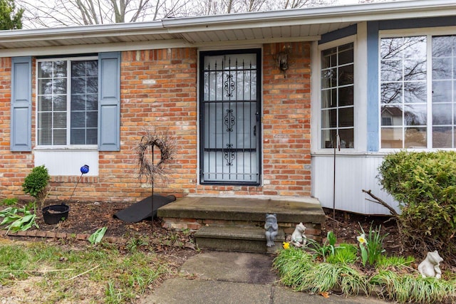 6051 Homestead Pl, Grand Blanc, MI 48439 - doorway to property featuring brick siding