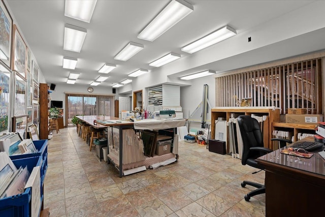 2745 Lari Ct, West Bloomfield, MI 48324 - office with stone tile flooring