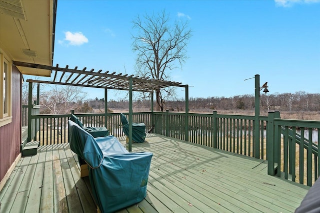 2745 Lari Ct, West Bloomfield, MI 48324 - wooden deck featuring a water view and a pergola