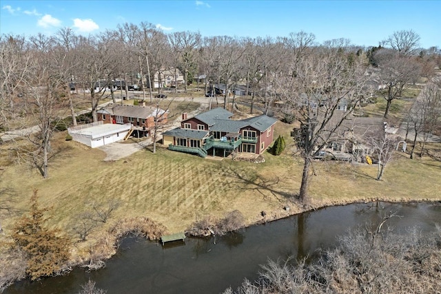 2745 Lari Ct, West Bloomfield, MI 48324 - bird's eye view with a water view
