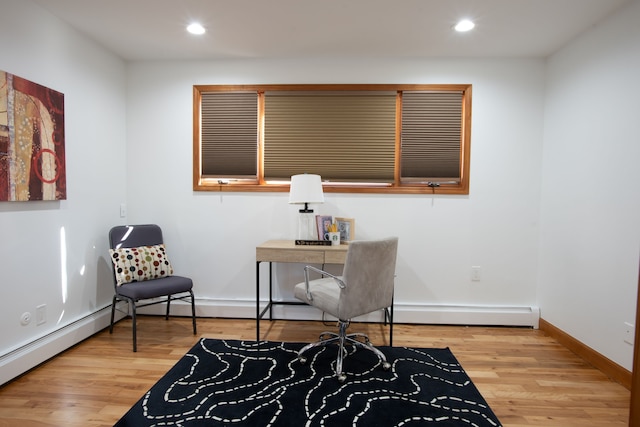 29632 Pond Ridge Rd, Farmington Hills, MI 48334 - office space with light wood finished floors, baseboards, and recessed lighting