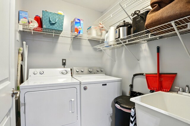 laundry area featuring independent washer and dryer