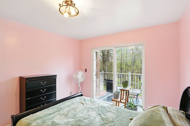 bedroom with access to exterior