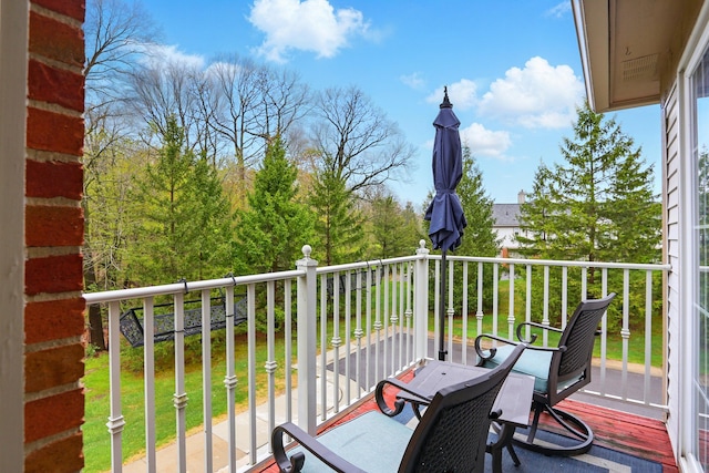 view of balcony