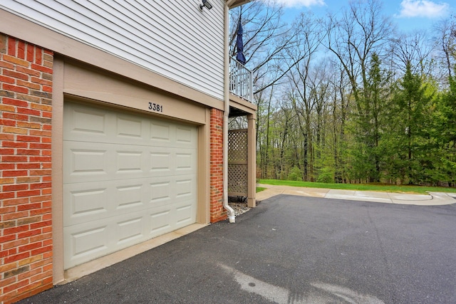 garage with driveway