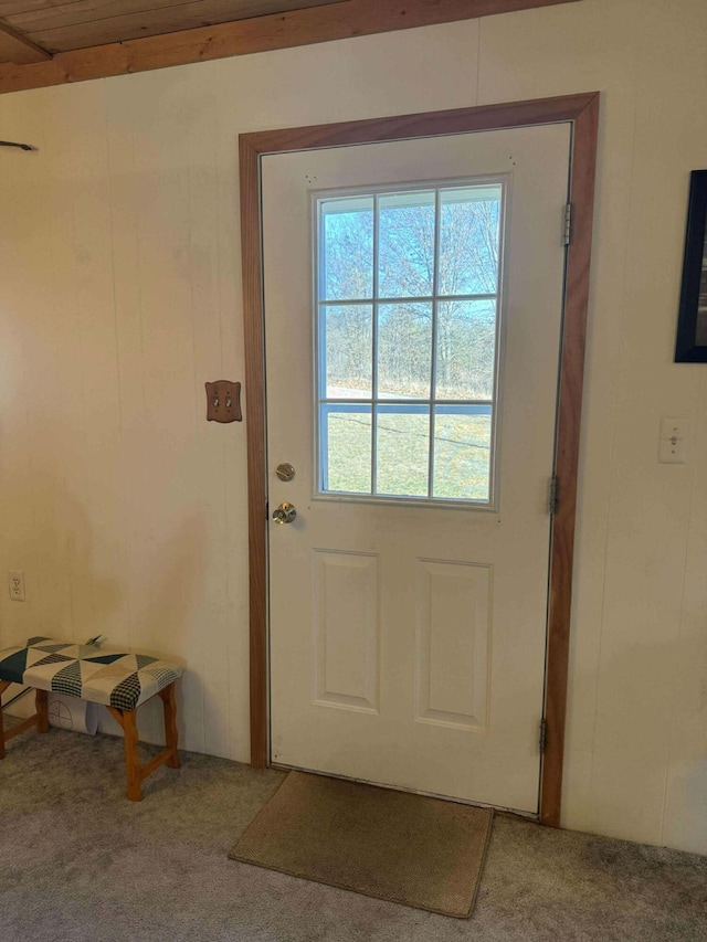 18175 Lake Dr, Big Rapids, MI 49307 - doorway to outside with carpet