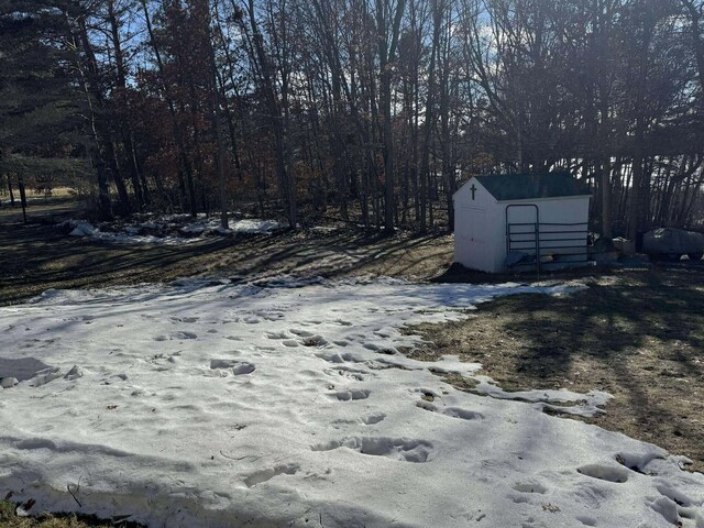 18175 Lake Dr, Big Rapids, MI 49307 - view of yard with a storage shed and an outbuilding