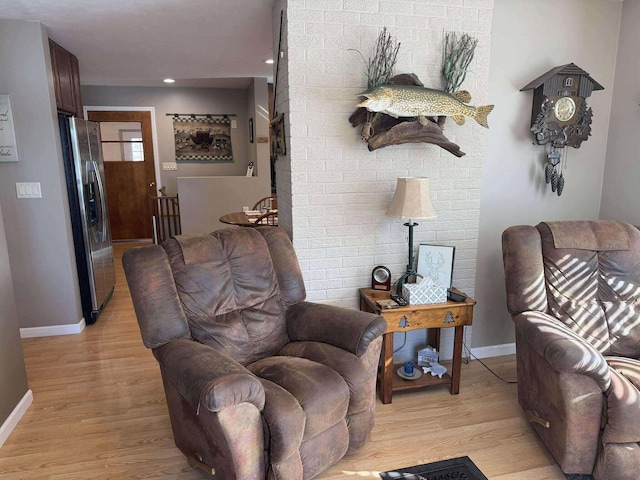 18175 Lake Dr, Big Rapids, MI 49307 - living area featuring recessed lighting, light wood-style flooring, and baseboards