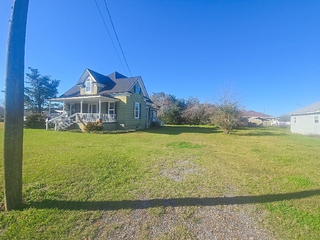 exterior space featuring covered porch