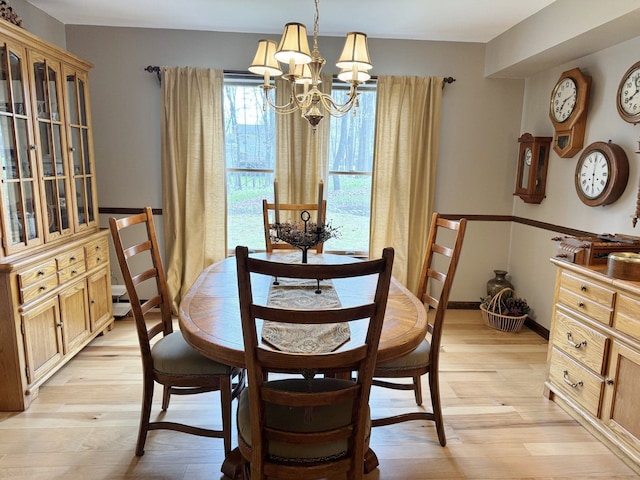 12131 Brandywine Dr, Brighton, MI 48114 - dining area featuring a chandelier and light wood-type flooring