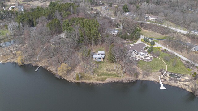 3942 Harmon Dr, Fremont, MI 49412 - drone / aerial view featuring a water view