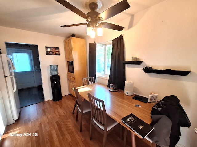 7541 Sloan St, Taylor, MI 48180 - dining space with a ceiling fan and wood finished floors