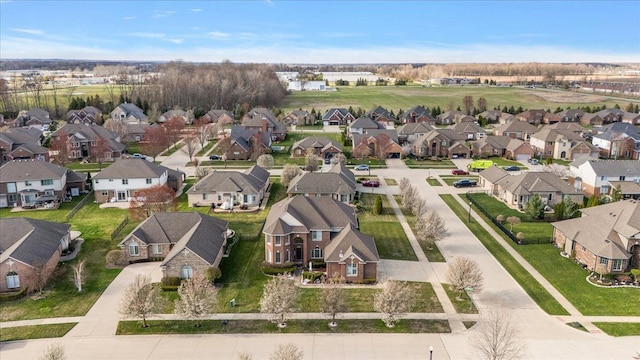 aerial view with a residential view