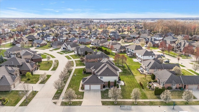 bird's eye view with a residential view