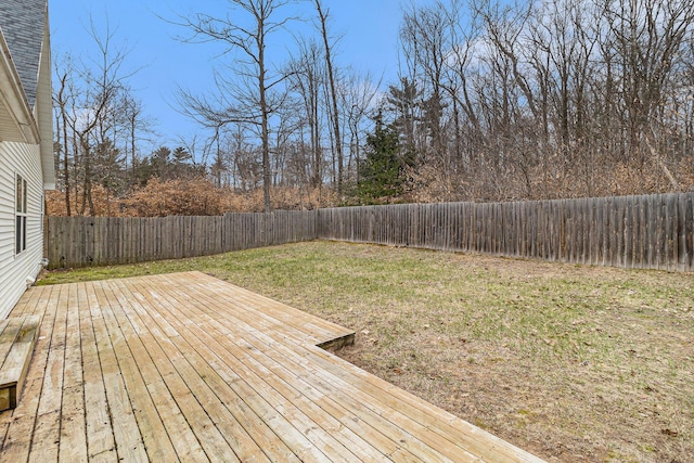 10412 W Woodrow Rd, Shelby, MI 49455 - wooden terrace with a yard and a fenced backyard