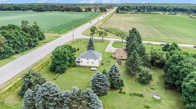 drone / aerial view with a rural view